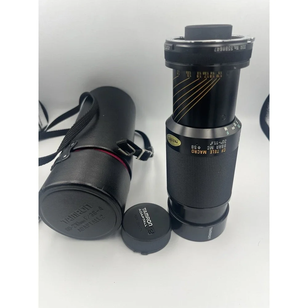 Tamron 2x Lens 80-210 mm F/3.8-4 Tele- With case- PARTS Please Read